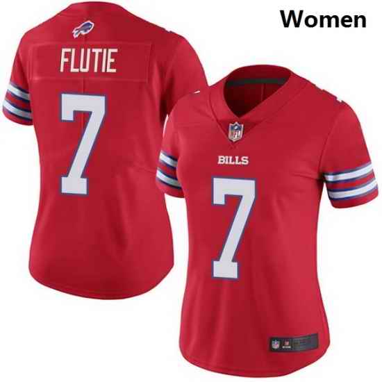 Women Buffalo Bills Doug Flutie Red Limited Color Rush Vapor Untouchable Jersey